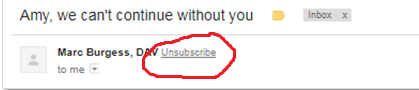 A good sender score in Gmail grants you an unsubscribe link in the list header.